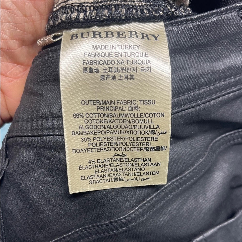 Burberry Brit Black pleather skinny stretch Pants - Picture 13 of 13